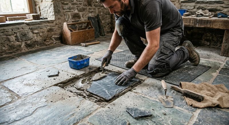 Slate Floor Repair in Overland Park, KS