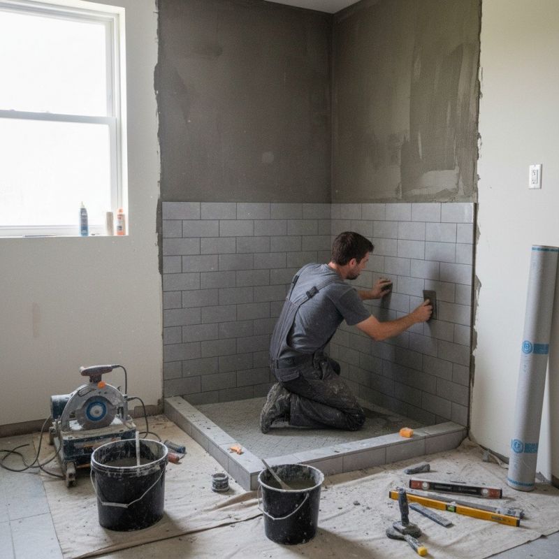 Tile Shower Floor Installation in Boise, ID